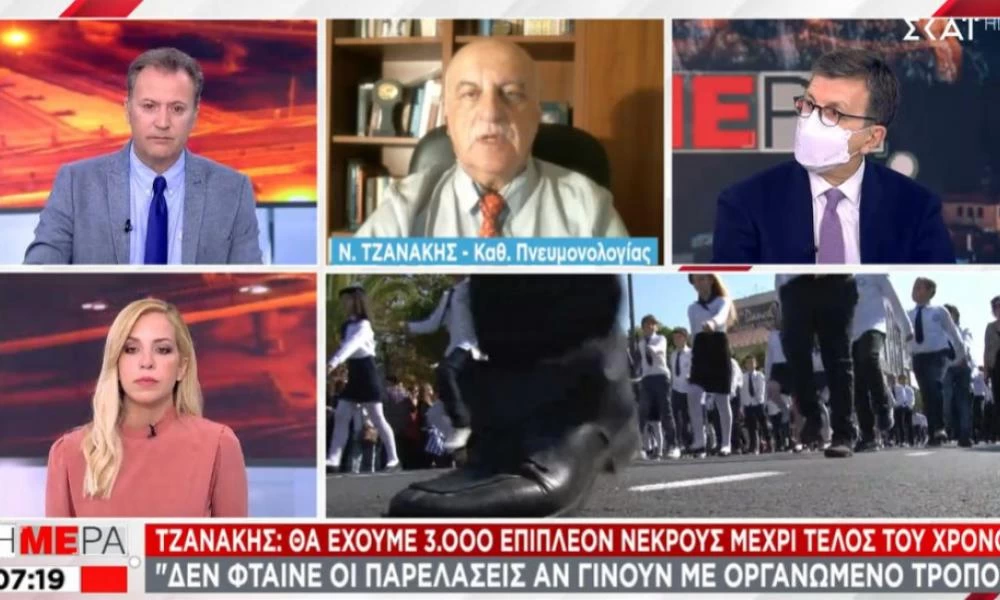 Τζανάκης: Κάθε 1.000 κρούσματα θα ανεβαίνουμε κατά μέσο όρο και 10 νεκρούς